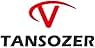 Logo featuring a stylized red 'V' shape above the text 'TANSOZER' in black capital letters.