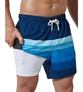 Arcweg Swimming Trunks for Men Boys Swimming Shorts with Compression Liner 2 in 1 Quick Drying Beach...