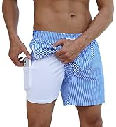 Arcweg Swimming Trunks for Men Boys Swimming Shorts with Compression Liner 2 in 1 Quick Drying Beach...